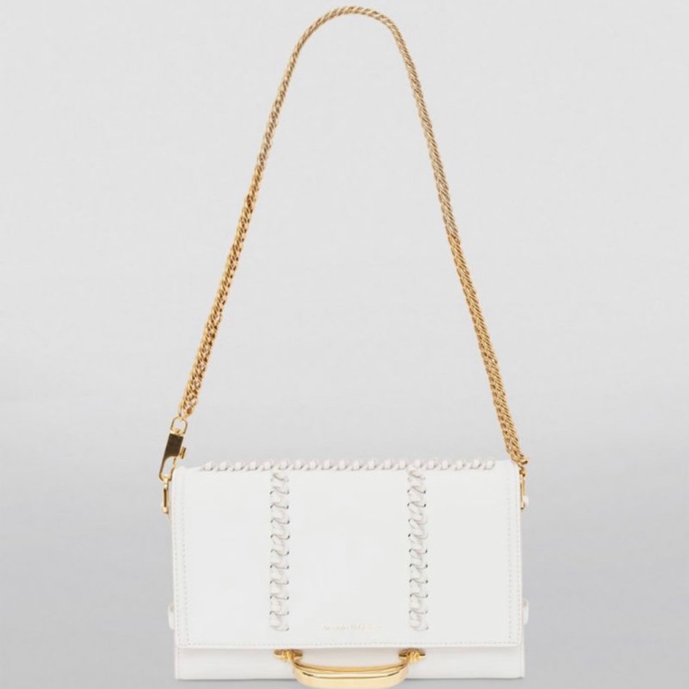 Alexander McQueen NEW Large story crossbody bag (cream color)